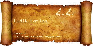 Ludik Larina névjegykártya